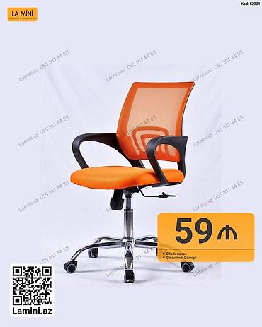 ofis divan: Məhsul: Ofis kreslosu (Kod: 12301) - Rəng: Narıncı - Oturacaq: Yumşaq — 1