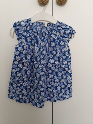 helanke l: H&M, Cotton, Floral, color - Light blue