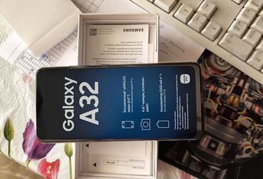 a32 samsung: Samsung Galaxy A32, 128 GB, rəng - Göy, Barmaq izi, İki sim kartlı, Face ID