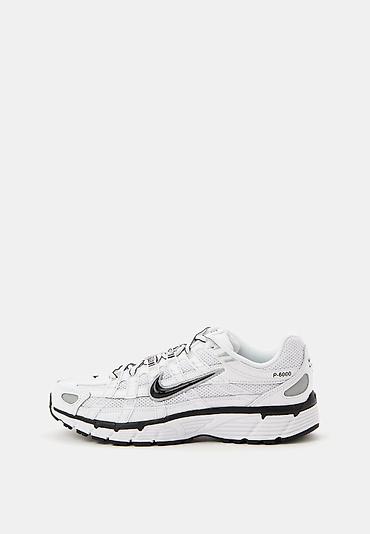 бутсы темпо: Кроссовки Nike P-6000 - Цвет: белый с черными и серыми акцентами - — 1