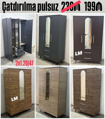 Divanlar: Üç qapılı dolablar 18'Lik laminatla (içi dsp) Qiymət : 199₼ Yüksək