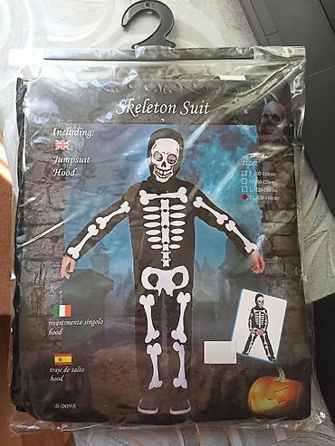 Услуги: Skeleton Suit – Uşaq skelet kostyumu Tərkib: - Jumpsuit (üzərində ağ — 1