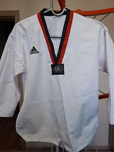 нашивка: ДЕТСКИЙ Тхэквондо-кимоно Adidas (dobok) с зелёным поясом ВОЗРАСТ 9-10 — 1
