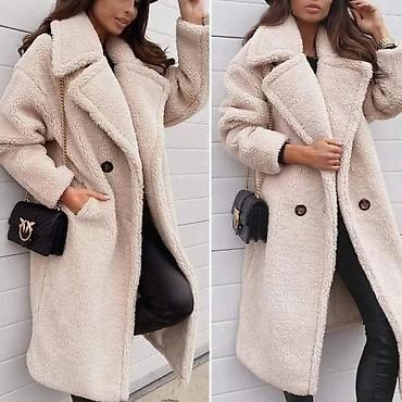 Kaputi: Ženski teddy kaput – dugi, topli i mek na dodir - Kroj: ravna, lagano — 11