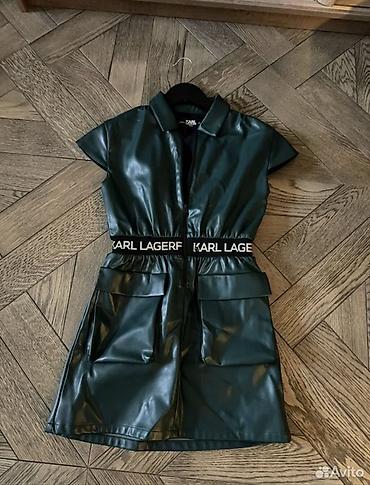 Donlar: Karl Lagerfeld qısa dəri effektli don - Rəng: tünd yaşıl (şişkin — 1