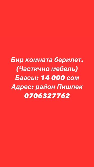 снять квартиру на длительный срок дешево: 1 бөлмө, Менчик ээси, Жарым -жартылай эмереги бар