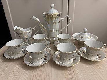 caydan dəsti: Çay dəsti, rəng - Ağ, Farfor, SSRİ — 4