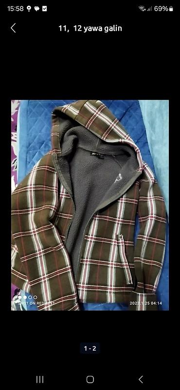 Uşaqlar üçün digər geyimlər: Uşaq geyimləri seti - Qışlıq kapuşonlu jaket: boz-yaşıl-qara rəng — 17