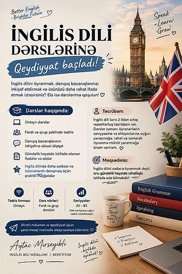 dim ingilis dili 2026: Xarici dil kursu, İngilis dili — 1