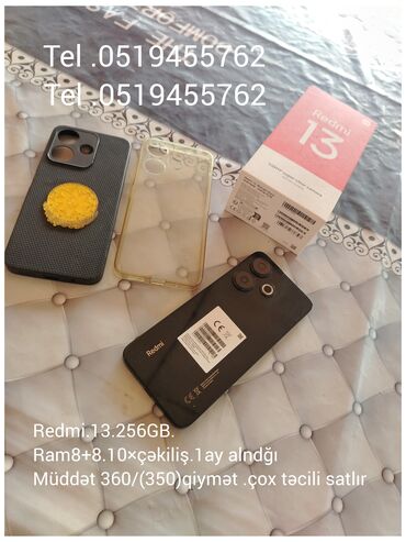 ayfon telfonlar: Xiaomi 13, 256 GB, rəng - Qara, 
 Barmaq izi