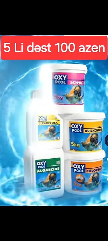 Ev və bağ: OXY POOL hovuz kimyəvi vasitələri – 5-li dəst Vizualda göstərilən — 2