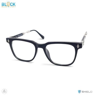 Компьютерные очки: Компьютерные линзы PHOTOCHROMIC + BLUE BLOCK 2в1 Оправа "Chrome — 11