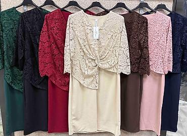 baletanke elegantne: Elegantna midi haljina sa čipkom – plus size - Kroj: A-linija do — 4