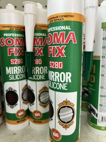 Шпаклевка: Профессиональный силиконовый герметик Soma Fix S280 для зеркал. Этот