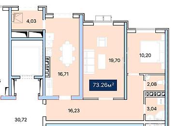 квартиры ошский рынок: 2 комнаты, 73 м², Элитка, 4 этаж — 6