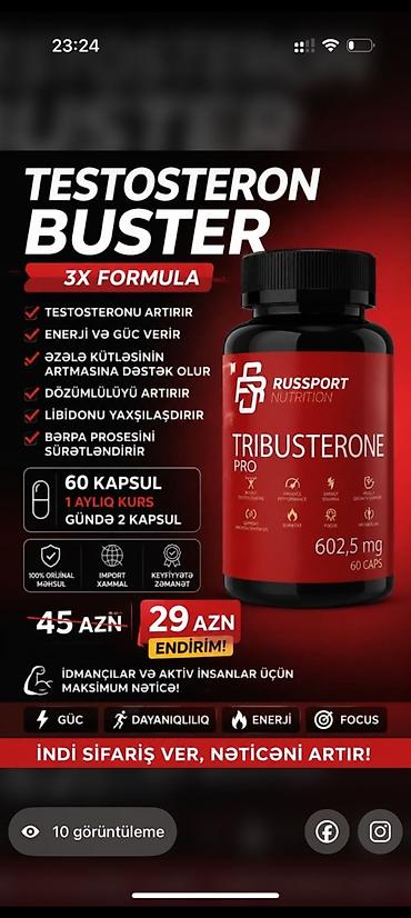 xitozan kapsul: RUSSPORT NUTRITION Tribusterone Pro – Testosteron Buster (3x Formula) — 1