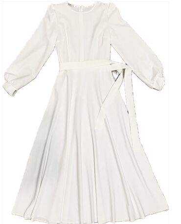 белые платье: Кече көйнөгү, А-силуэт, Узун модель, Жеңдери менен, S (EU 36), M (EU 38)