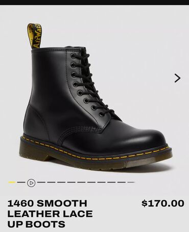 Çəkmələr: Original DR MARTENS ÇEKME Dr. Martens 1460 üslublu qara dəri krujevli — 6