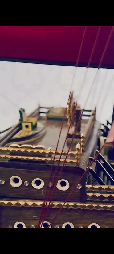 Модели кораблей: Декоративная модель парусника с алыми парусами - Большой настольный — 7