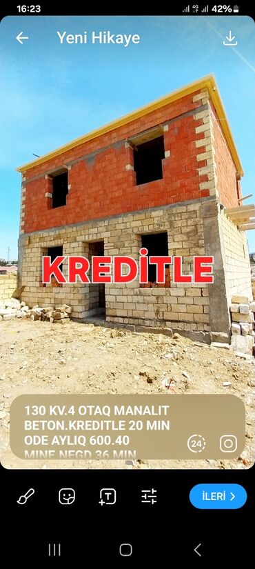 Həyət evləri və villaların satışı: Masazır 4 otaqlı, 130 kv. m, Kredit var, Təmirsiz