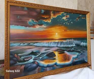 Şəkillər, tablolar: Ölçü 120/80 (12 ədəd). Böyükdürlər. Kətan parça üzərində yağlı boya — 19