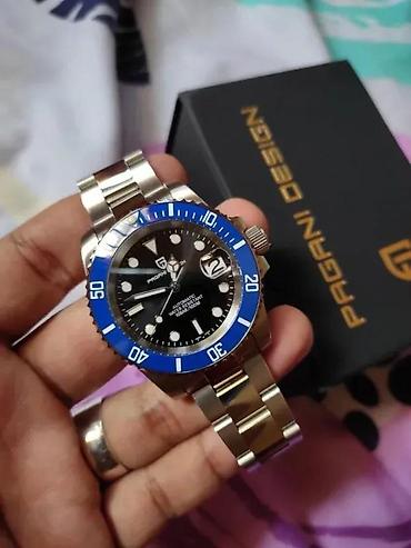 Ručni satovi: PAGANI DESIGN PD-1661 - Plavo/Crni- Rolex Submariner Homage Potpuno — 2