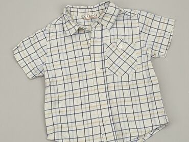 spodnie w kratę i biała koszula: Bluzka, George, 12-18 m, stan - Bardzo dobry