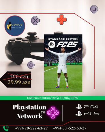 Oyun diskləri və kartricləri: EA Sports tərəfindən hazırlanmış FC 25 Standard Edition futbol