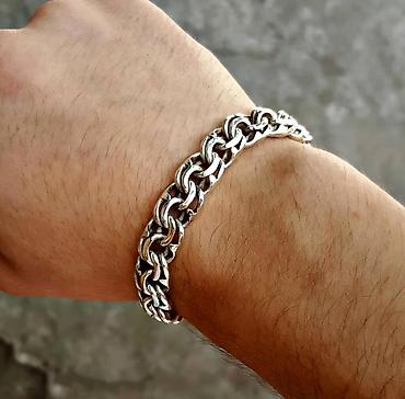 Серебряные цепочки: Серебряный Бисмарк 150 гр 55 см Ручная работа Серебро 925 проба — 27