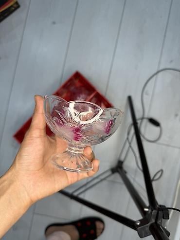 Наборы посуды: Наборы стеклянной посуды. 1) Набор креманок на ножке, 6 штук - — 2