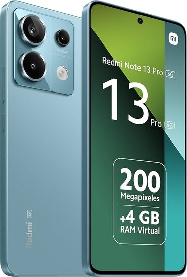 прием аккумуляторов: Xiaomi, Redmi Note 13 Pro, Б/у, 256 ГБ, цвет - Голубой, 2 SIM, eSIM