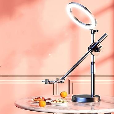 study lamp: Настольный штатив с кольцевой LED-подсветкой и держателем для — 6