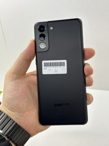 корейские телефоны: Samsung Galaxy S21 Plus, Б/у, 256 ГБ, цвет - Черный, 1 SIM