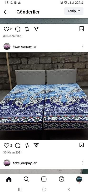 Çarpayılar: Təzə çarpayılar 1 nəfərlik çarpayılar 60 manat . 2 nəfərlik taxt 110 — 17