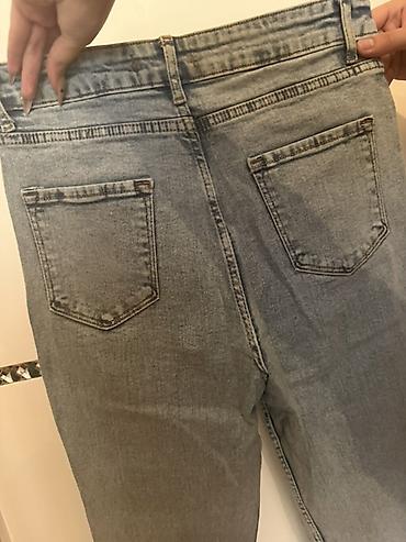 zara cins: ZARA qadın cins şalvarı - Rəng: açıq-boz/stone-wash denim - Yüksək — 2
