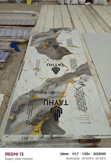 pla filament: Dekorativ divar panellər. ölçü 2,80*1,20 Şəkillərdə müxtəlif mərmər — 1