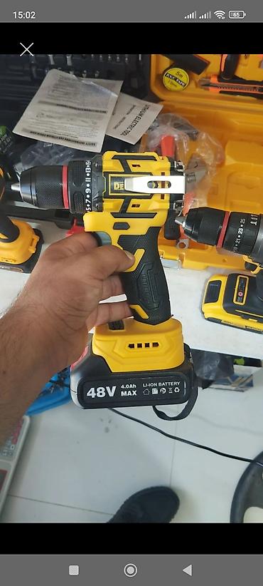 drel dəst: Akkumulyatorlu vintqıran/şurupovört - Gərginlik: 48V MAX - Batareya — 1