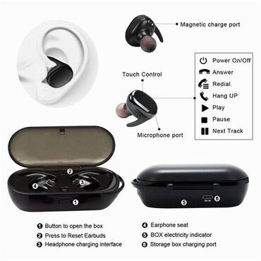 Ostali aksesoari za mobilne telefone: BT blutut slusalice TWS 4 1999 dinara TVS4 bežične Bluetooth — 6