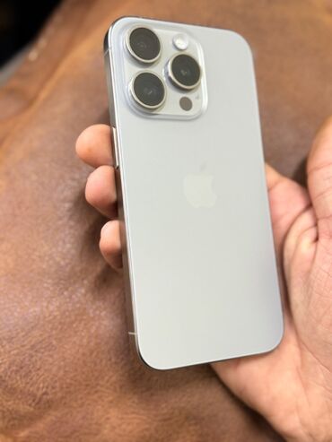 iphone 18 pro max qiymeti: IPhone 15 Pro, 128 GB, Natural Titanium, Barmaq izi, Face ID