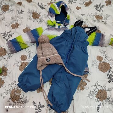 теплый слип: Детский зимний костюм,на 1-2 годика,шапка теплая зимняя Б)у, состояние