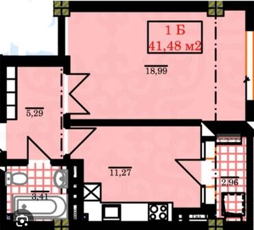 1 комната, 42 м², Элитка, 12 этаж, ПСО (под самоотделку)