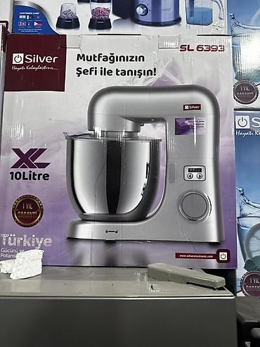 planetar mikser: 10L-440 azn 7L-360 azn Silver SL 6393 stasionar mikser – XL 10 litr — 2