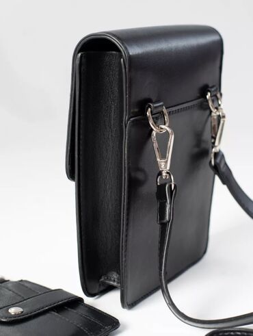 Барсетки: Барсетка, Материал: Экокожа, Застежка на магните, Оригинал, Регулируемый ремень, Новый — 10