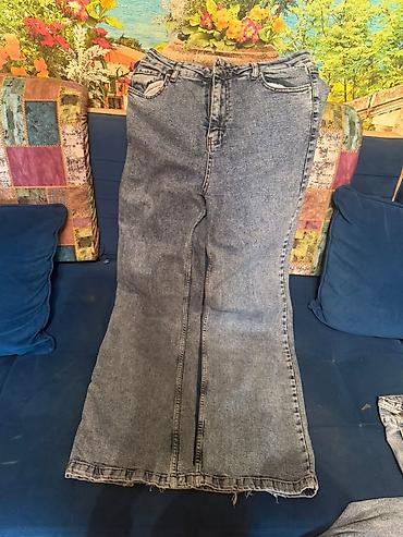 Cinslər: Denim uzun ətək - Model: yüksək belli, klassik beş ciblə - Material — 1