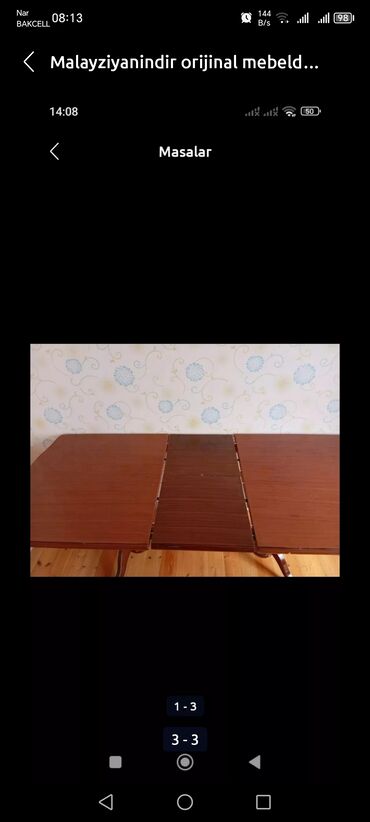 yığılıb açılan stol: Qonaq masası, İşlənmiş, Açılan, Dördbucaq masa, Malayziya