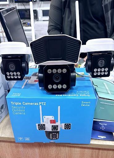 camera 2500: 4g solar günəs panelli 3 kamera ptz 360° smart + 64gb - Üçlü kamera — 1