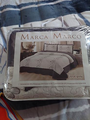 Tekstil: Marca Marco yataq örtüyü dəsti – Floral-grey - Rəng/naxış: boz — 1