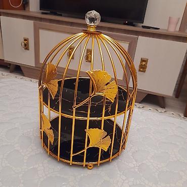 Süfrə qab-qacağı: Tort və şiriniyyat qabı, rəng - Qızılı, Metal — 3