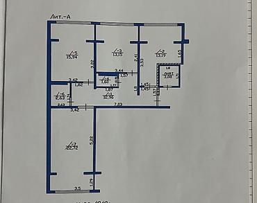 106 серия: 3 комнаты, 83 м², Кок-Жар ж/м 106 серия улучшенная, 8 этаж, Евроремонт — 2