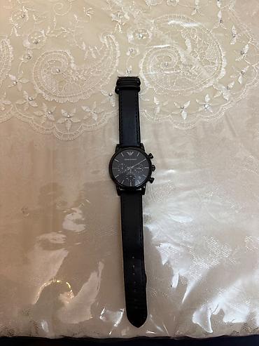İşlənmiş, Qol saatı, Emporio Armani, rəng - Qara